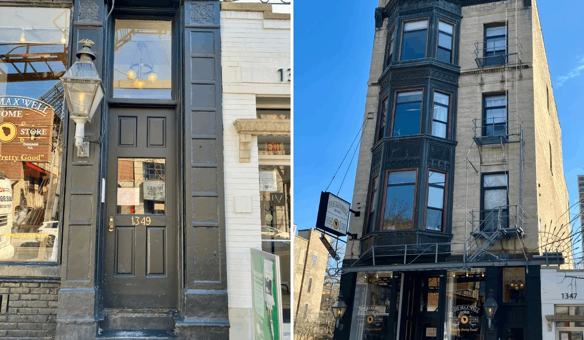 Chicago building at 1349 N Wells where Jeremiah Weinberger worked; now it is a General Store