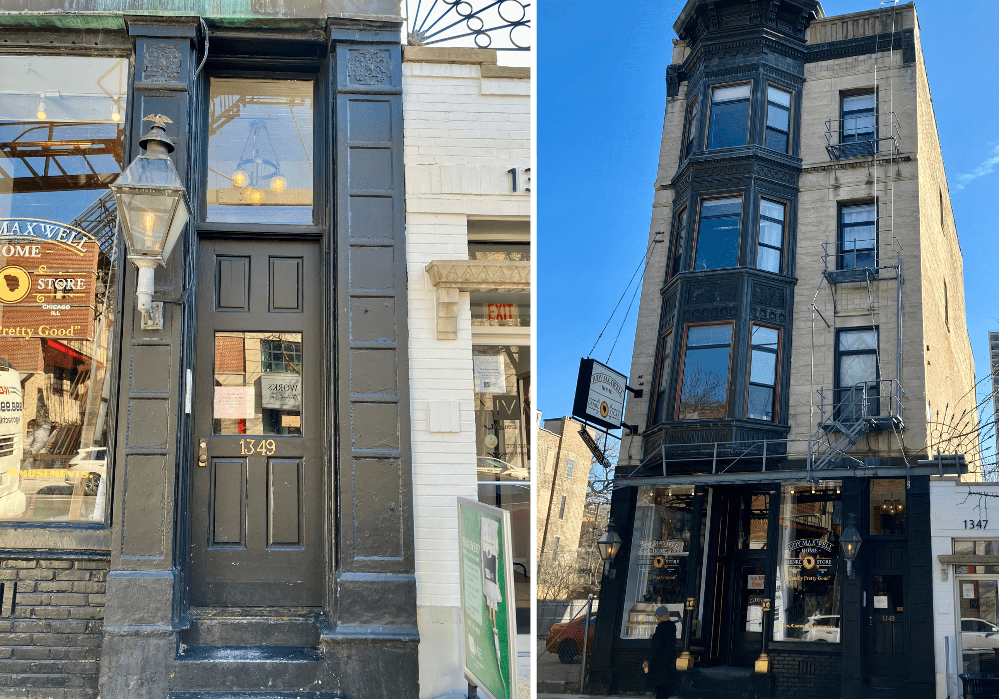 Chicago building at 1349 N Wells where Jeremiah Weinberger worked; now it is a General Store