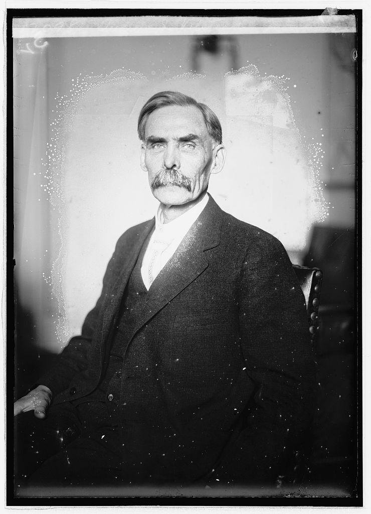 black and white photo of Andrew J Volstead a leader of the temperance movement