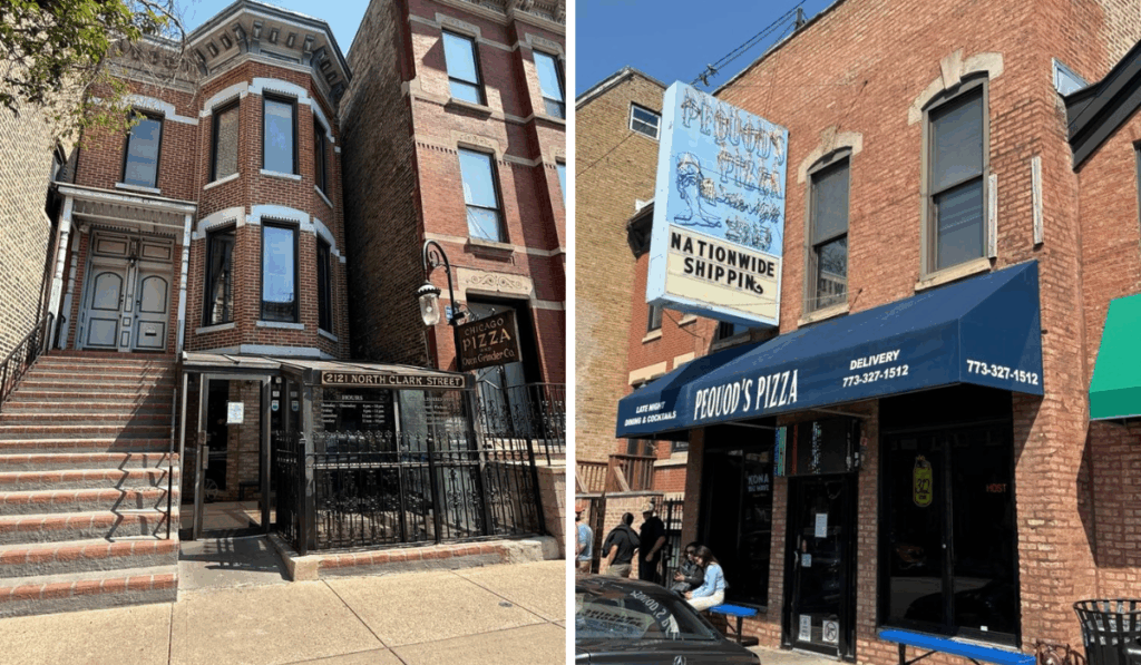 Chicago Pizza and Oven Grinder Company and Pequod’s pizza in chicago